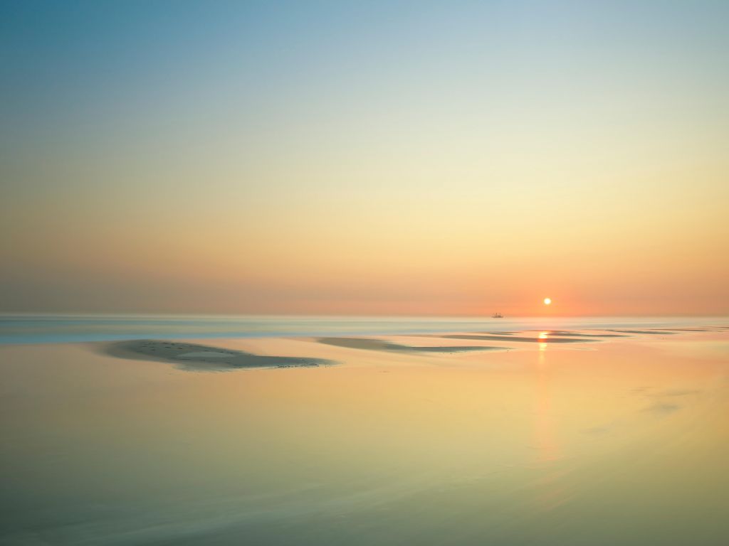 Tramonto sulla spiaggia