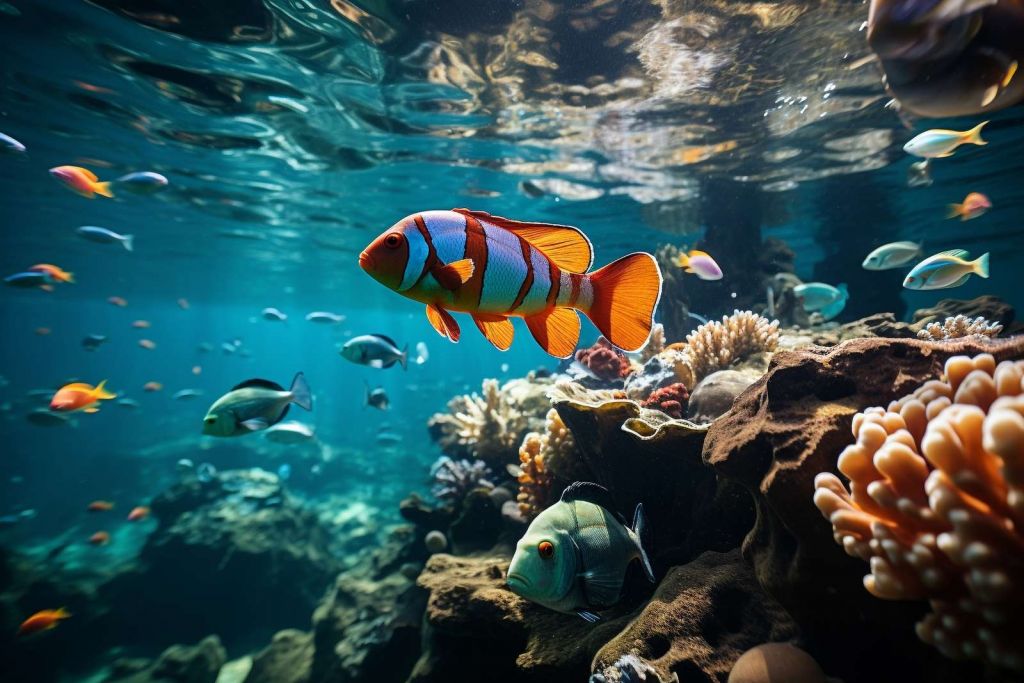 Splendore Arcobaleno di Pesce di Barriera