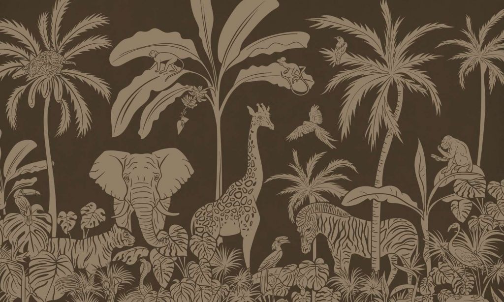 Monochrome Jungle - Brown Vintage