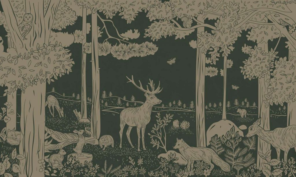 Monochrome Forest - Green Vintage