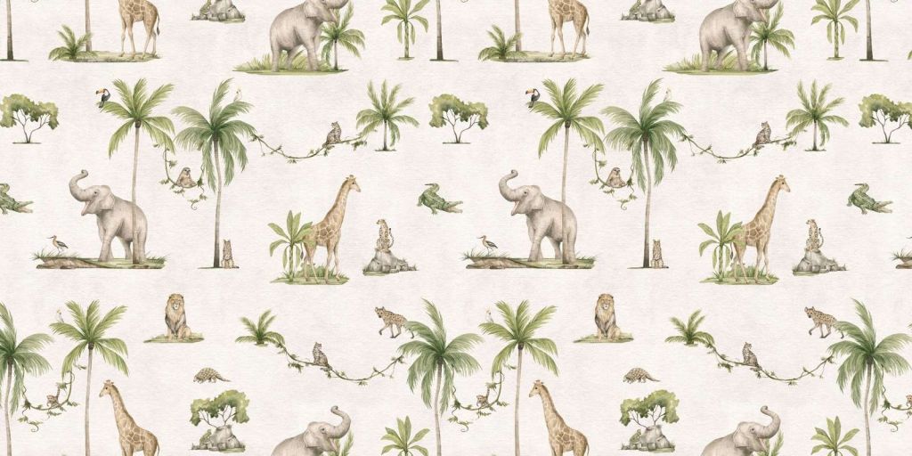 Joyful Jungle - White - 120