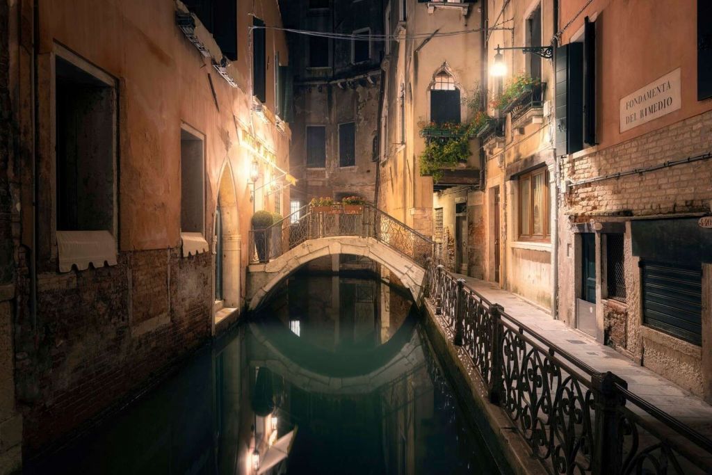 Verlichte Brug di Venezia