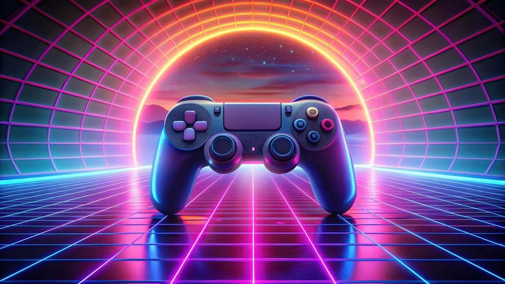 Retro Neon Gamewereld